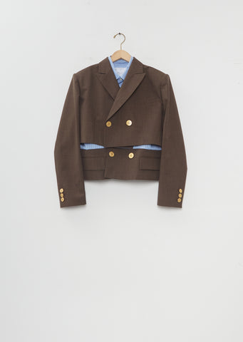 Wool Suiting x Poplin Jacket