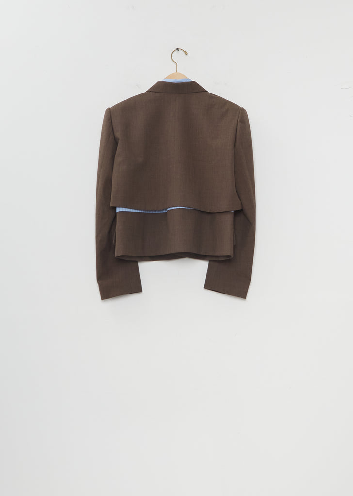 Wool Suiting x Poplin Jacket
