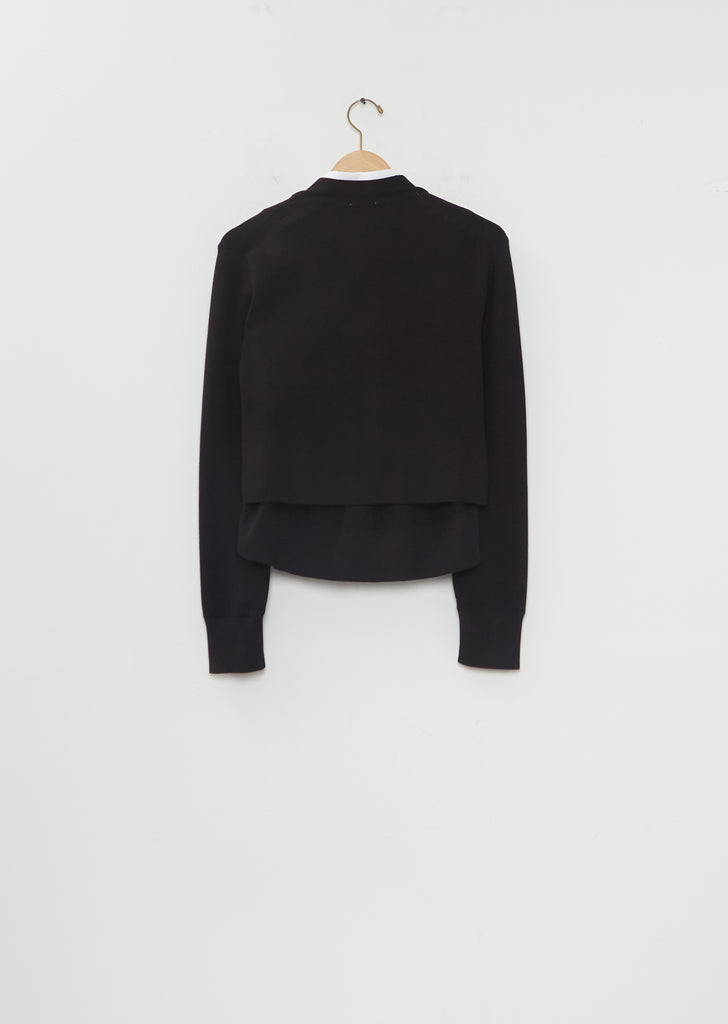 Poplin x Cotton Knit Cardigan