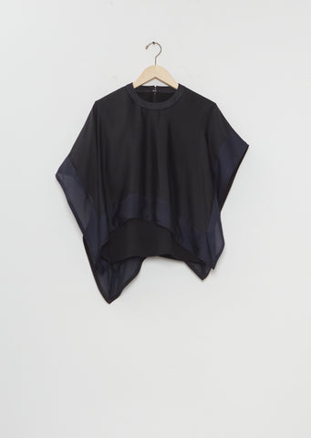Satin x Cotton Jersey T-Shirt
