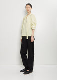 Ascot Cotton Blouse — Dusty Yellow
