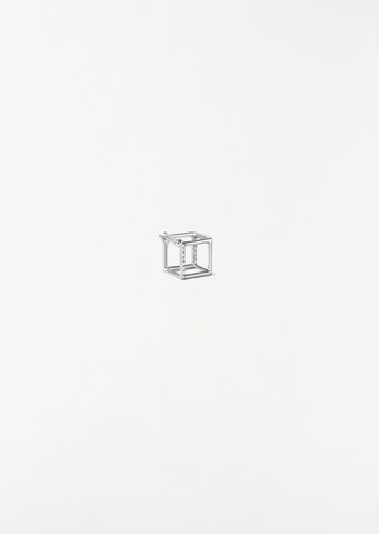 Platinum Diamond Square Earring 01 7