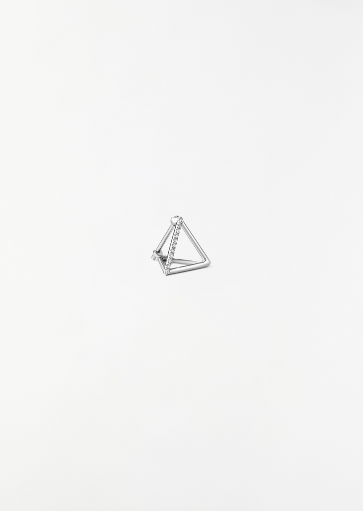 Platinum Diamond Triangle Earring 01 10