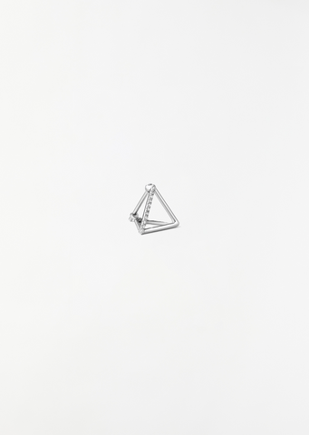 Platinum Diamond Triangle Earring 01 10