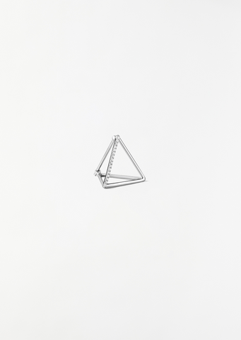 Platinum Diamond Triangle Earring 01 15