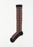 Poko Poko Square Knee High Socks — Black