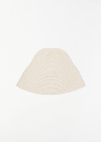 Rib Bell Hat — Raw White