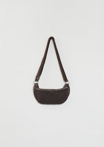 Leather Belt Bag, Small — Brown