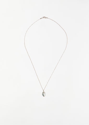 Abalone Pendant White Gold Necklace