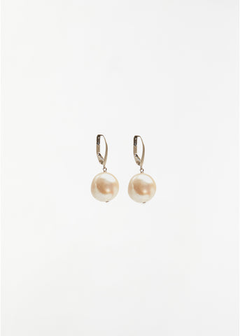 Keshi Pearls Momo White Gold Earrings