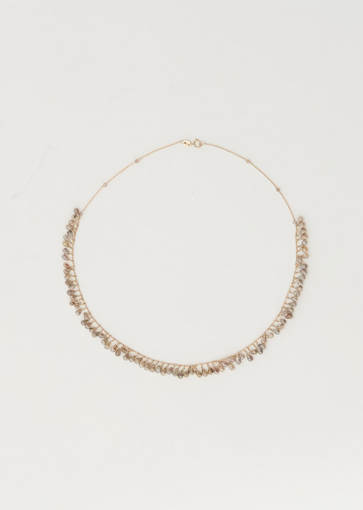 Dirty Labradorite Drops Rain Necklace