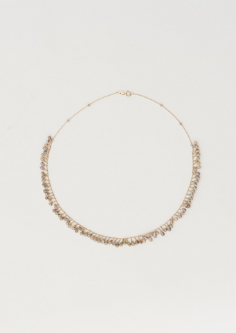 Dirty Labradorite Drops Rain Necklace