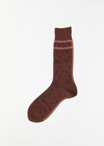 Classic Dot Socks — Brown