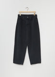 Black Washed Wide Denim Pants
