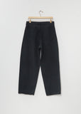 Black Washed Wide Denim Pants