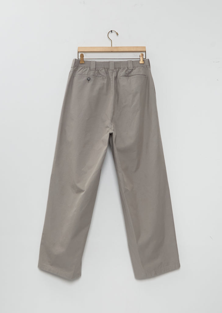 Silk Cotton Chino Wide Trousers