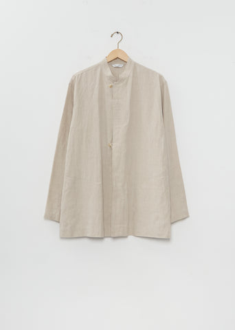 Band Collar Linen Jacket