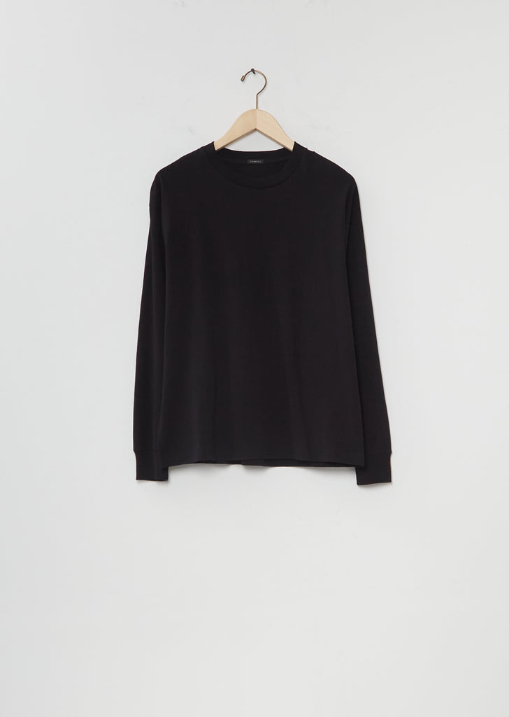 Cotton Jersey Long-Sleeve T-Shirt — Black