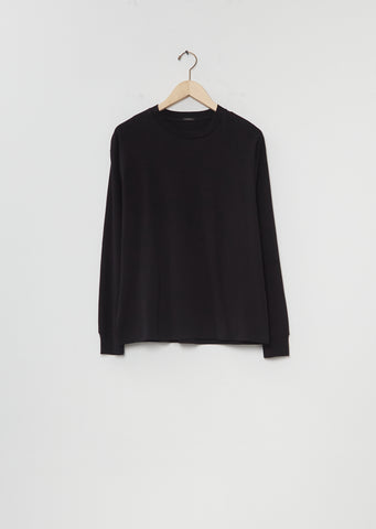 Cotton Jersey Long-Sleeve T-Shirt — Black
