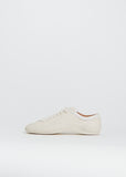 Leather Lace Up Trainer — Pearl