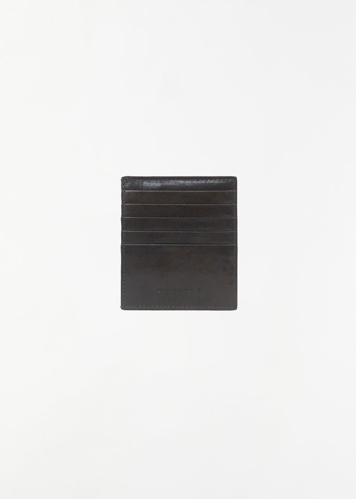 Calfskin Card Holder — Dark Grey