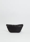 Leather Belt Bag, Small — Black