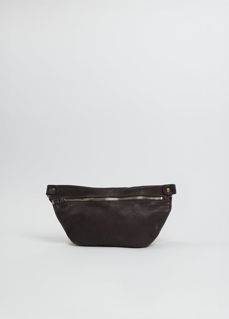 Leather Belt Bag, Small — Brown