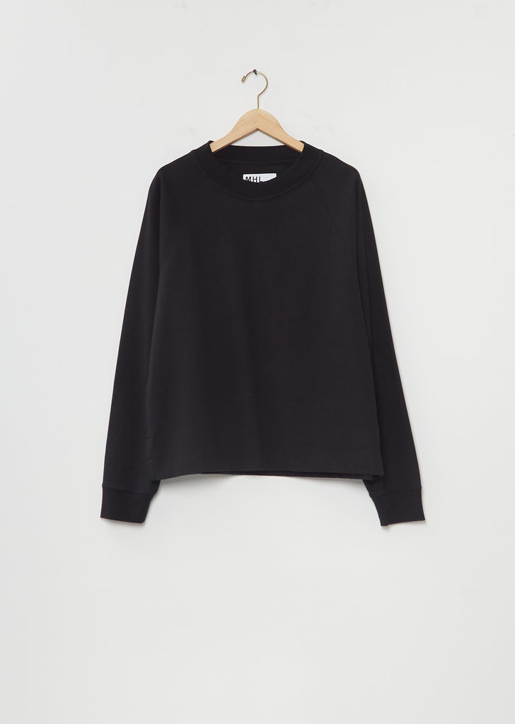 Mock Neck Cotton T-Shirt