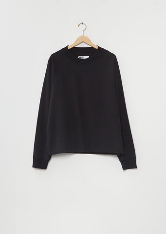 Mock Neck Cotton T-Shirt