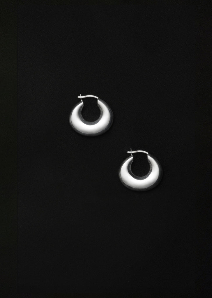 Discus Silver Hoops