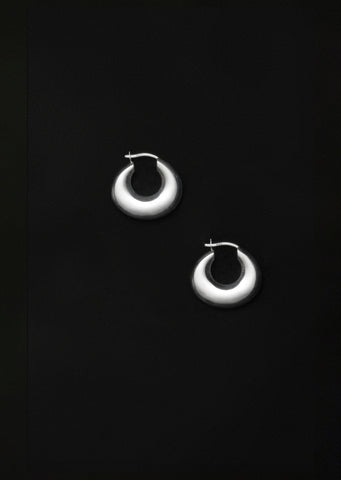 Discus Silver Hoops