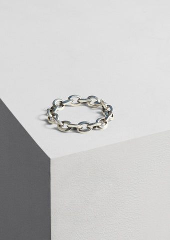 Ridge Chain Silver Bracelet, 8