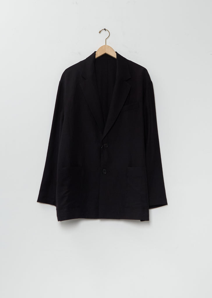 Wool Silk Single Breasted Jacket