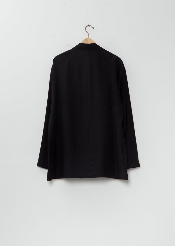 Wool Silk Single Breasted Jacket