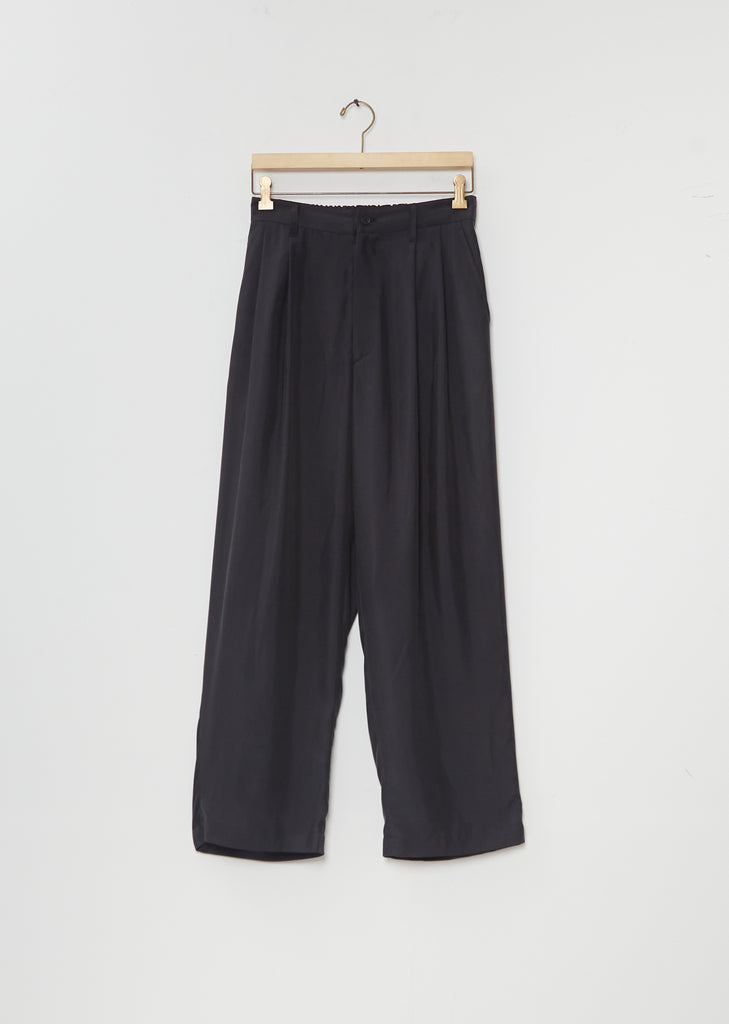 Cupro Twill Wide Easy Trousers