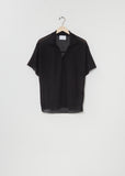Ramie Knit Skipper Top — Black