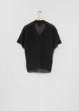 Ramie Knit Skipper Top — Black