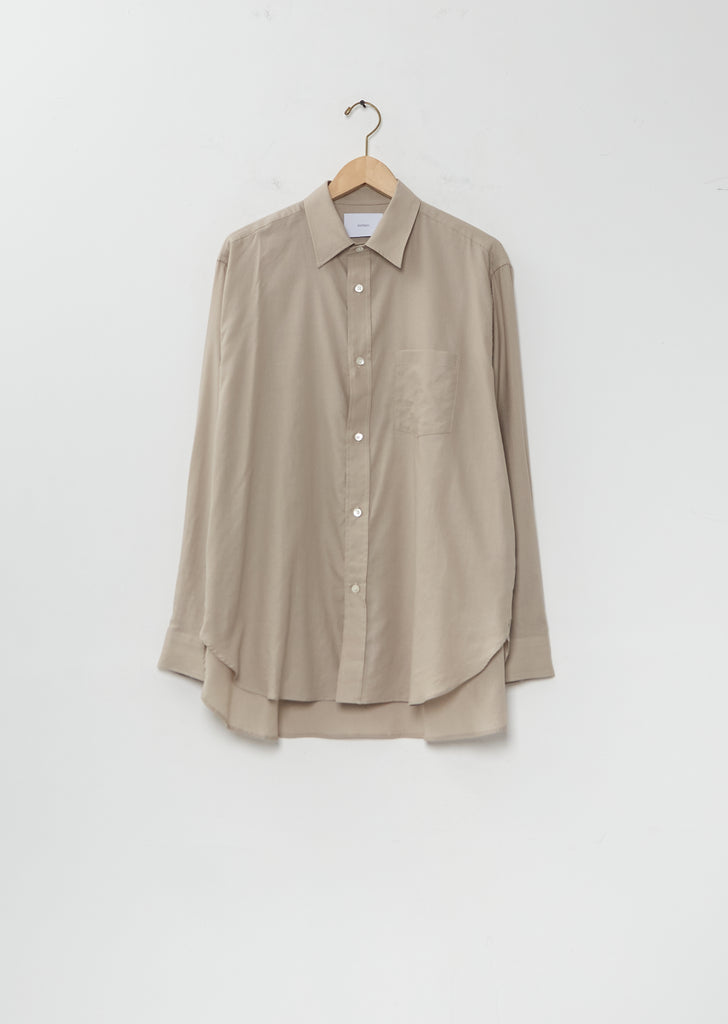 Cotton Silk Oversized Placket Shirt