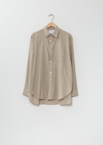Cotton Silk Oversized Placket Shirt
