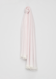 Washed Cashmere Silk Staffa Scarf — Light Pink