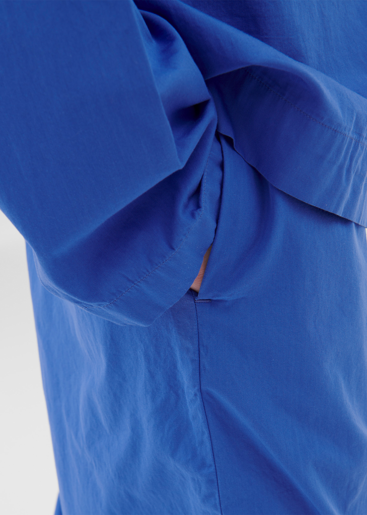 Cotton Poplin Pyjamas Pants — Royal Blue