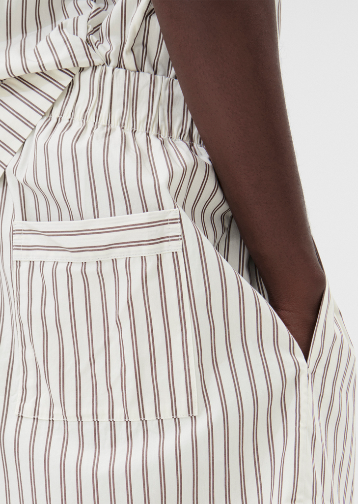 Cotton Poplin Pyjamas Shorts — Hopper Stripes
