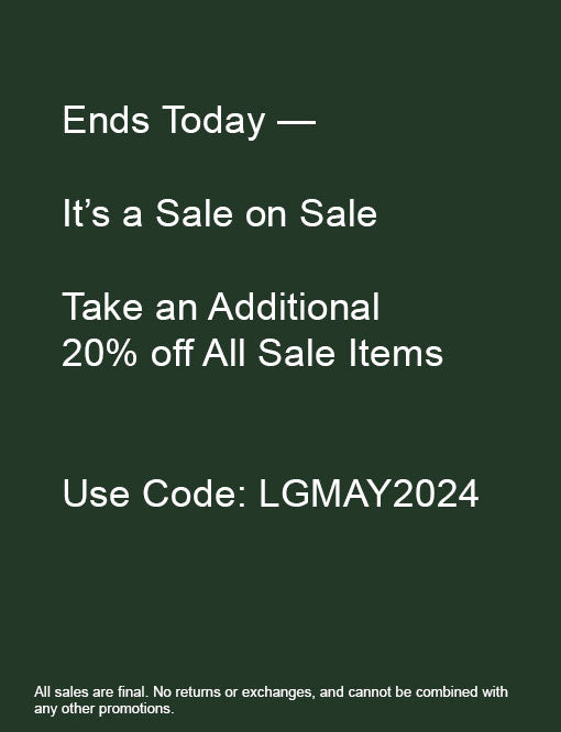 Ends Today — Take 20% Off Sale