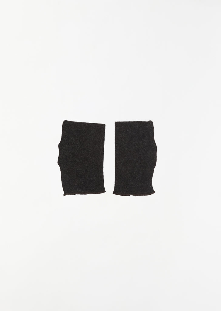 Short Fingerless Cashmere Gloves — Slate