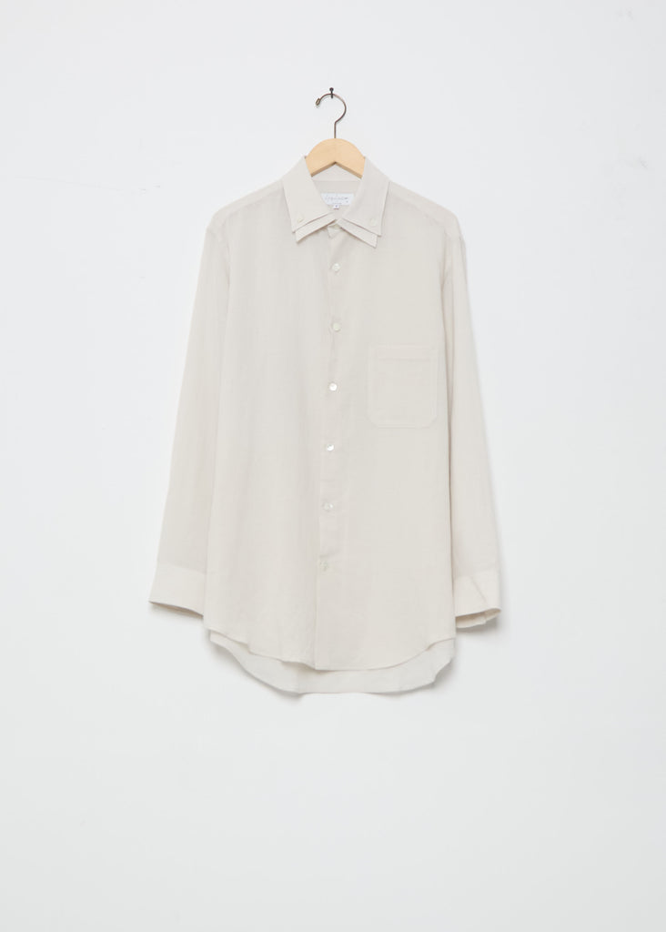 Cotton Linen Double Collar Shirt