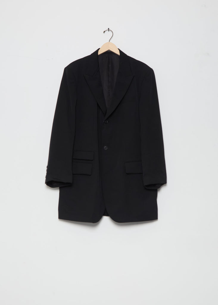 Wool Gabardine 2 Button Flap Jacket