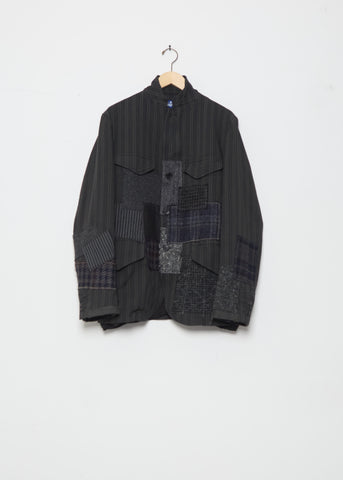 Multi Fabric Mix Stripe Jacket