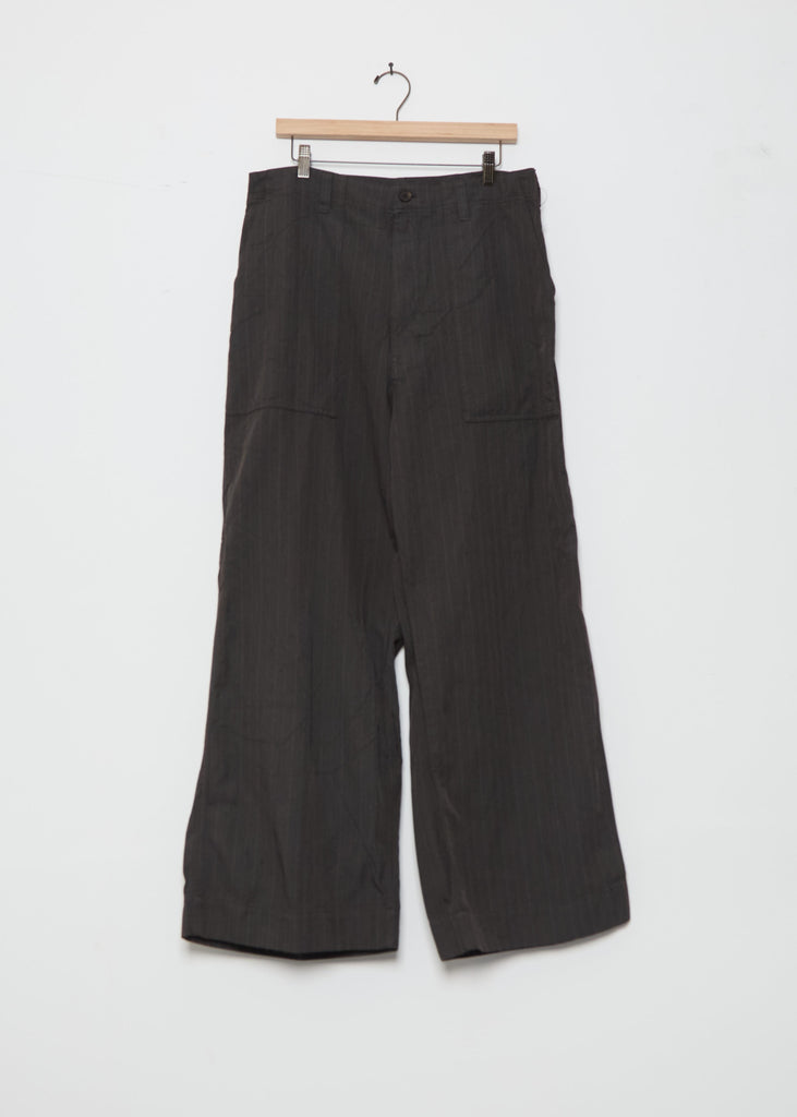 Garment Treated Herringbone Stripe Pants