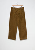 Corduroy Garment Washed Pants — Brown