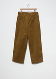 Corduroy Garment Washed Pants — Brown